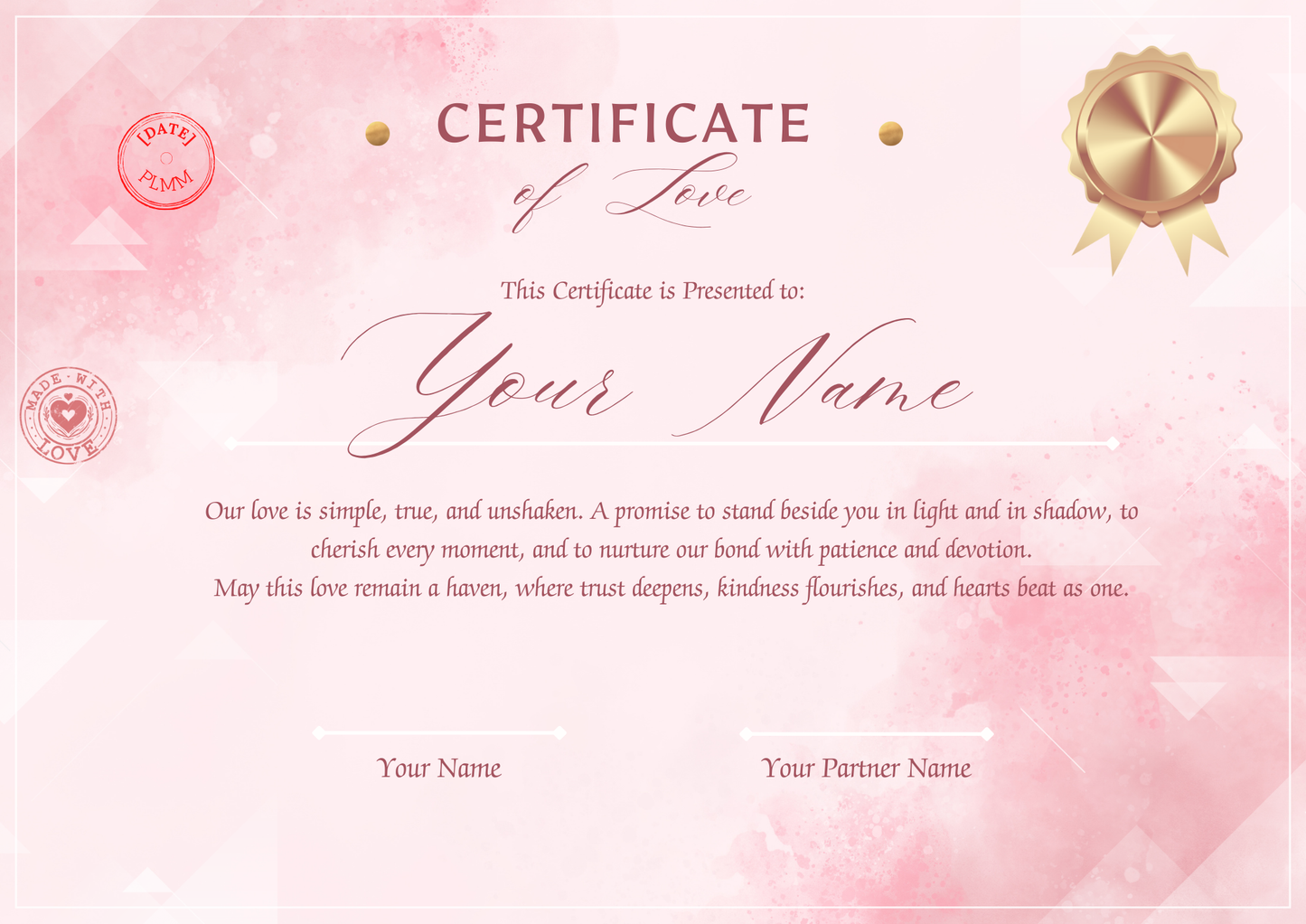 (Pre-sale) Certificate of Love | Verified by Phuong Le Memo