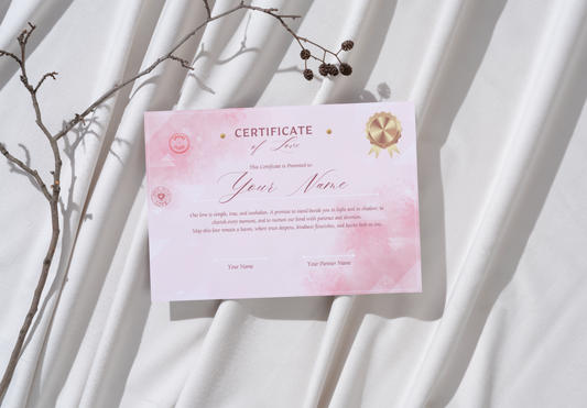 (Pre-sale) Certificate of Love | Verified by Phuong Le Memo